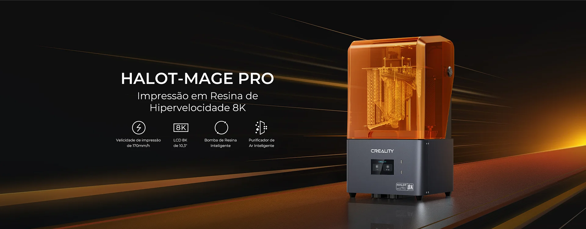Impressora 3D Creality Halot Mage Pro 8k da Utilitex